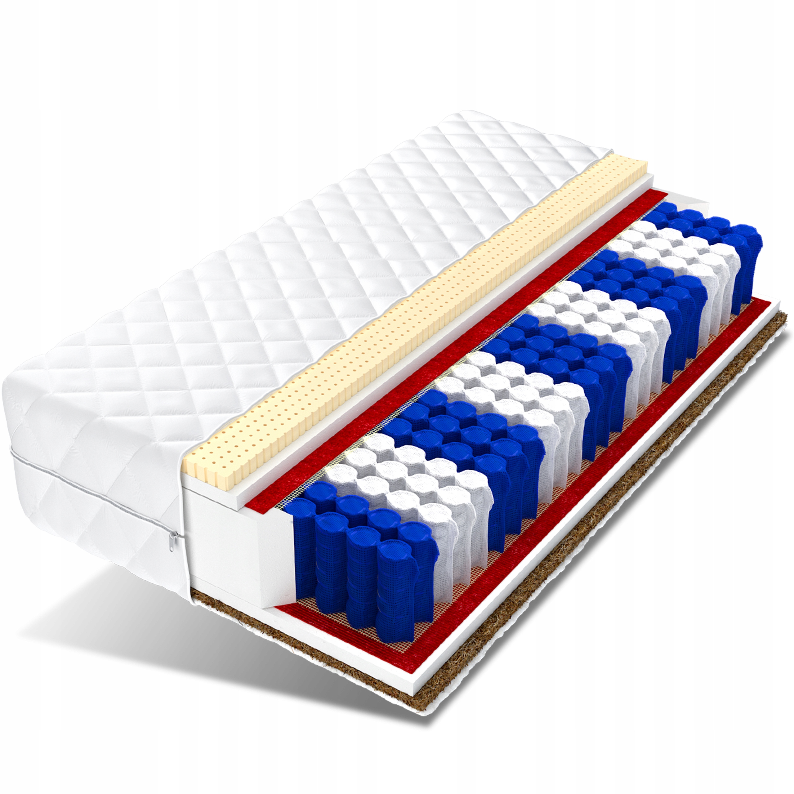 

Materac 180x90 kokos lateks pocket 7 stref Syrius