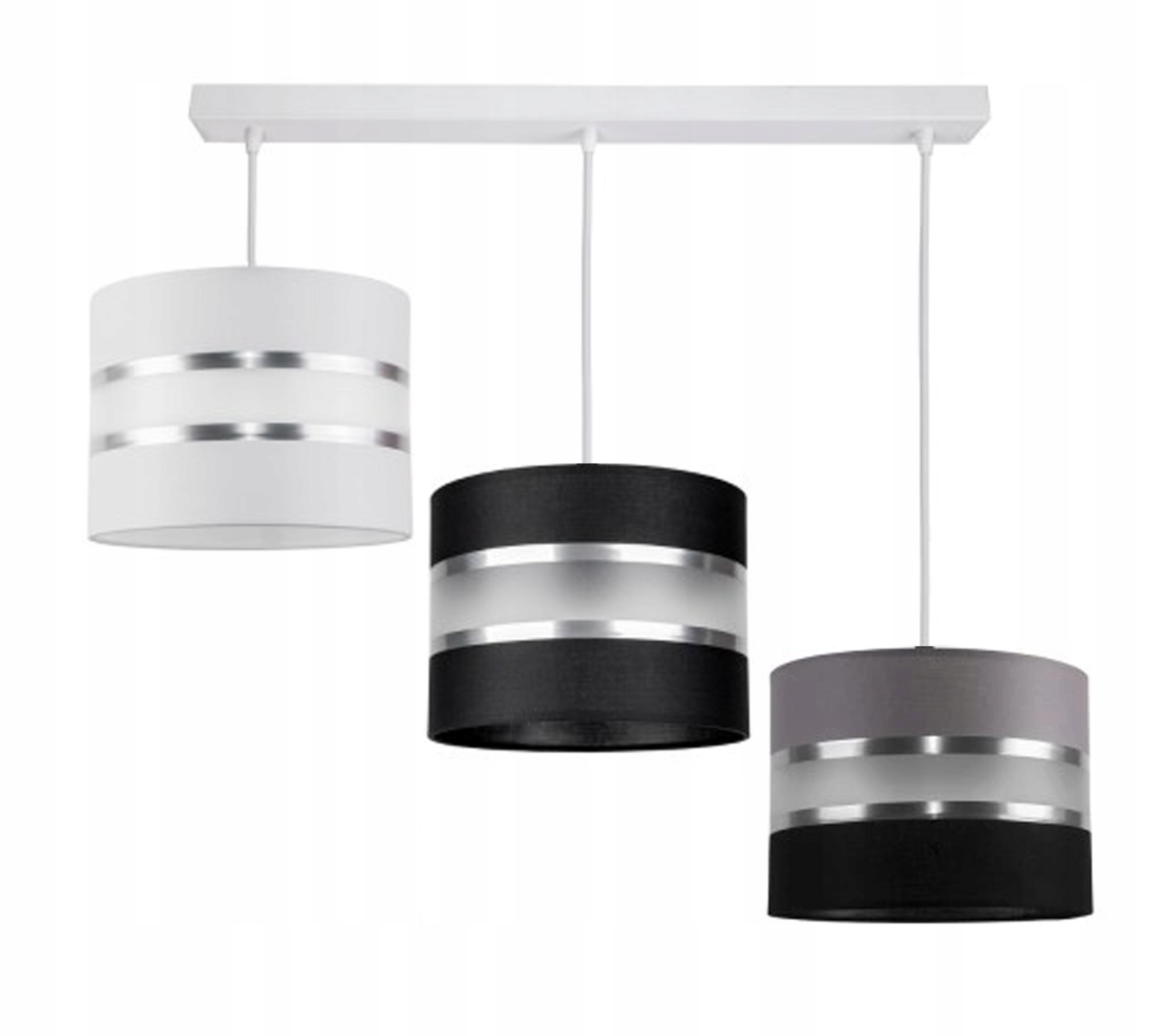 

Lampa Sufitowa Zwis Abażur Gala Biało-szara MIX