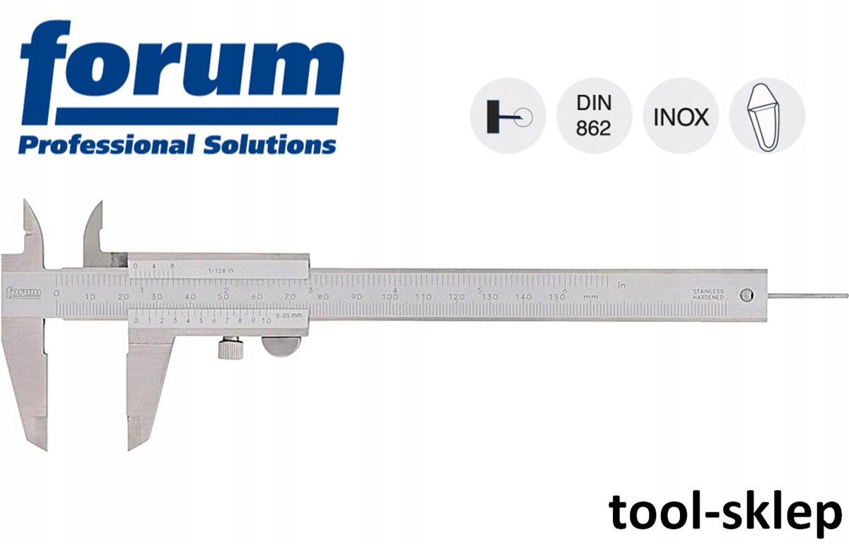 Suwmiarka 150mm INOX ze śrubą ustalającą FORUM Marka inna