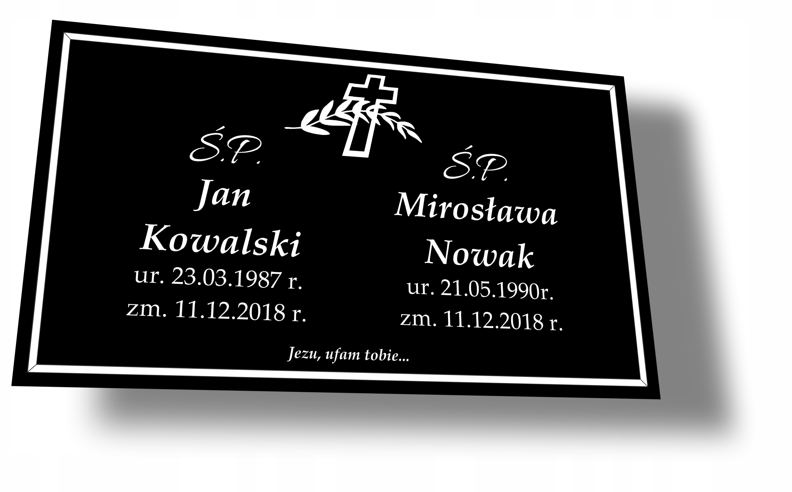 

Tabliczka Nagrobna Z Laminatu 15 cm na 26 cm Graw
