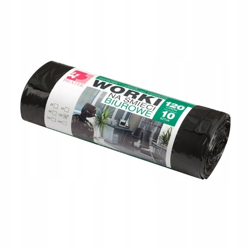 

Worki na śmieci biurowe, 120L, 10 szt., mocne