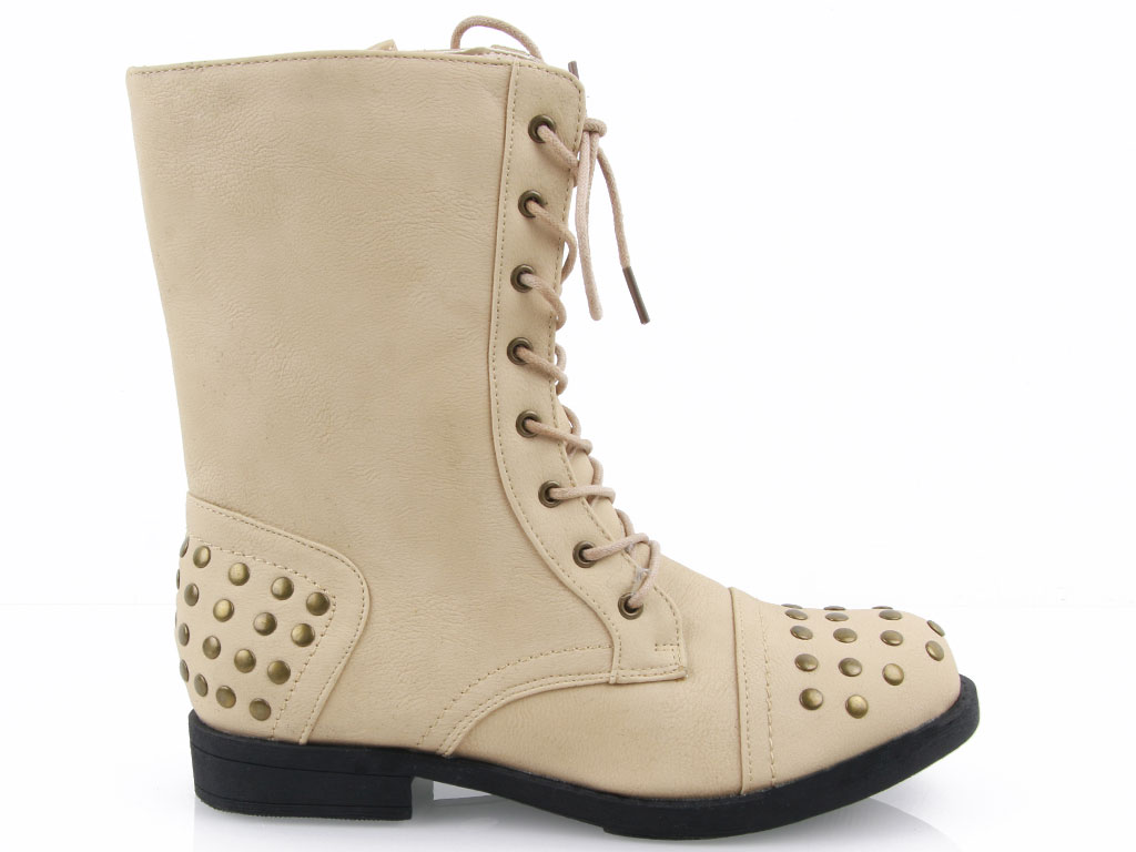 

Botki Trapery Eko Skóra Beżowe Buty H3_1198 41