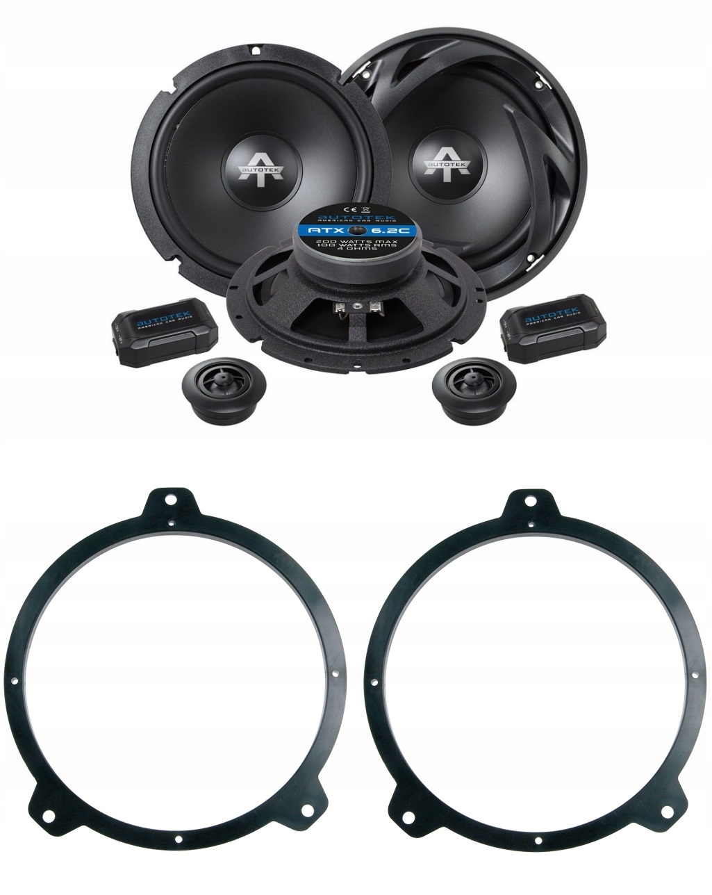 Autotek ATX6.2C Reproduktory do auta vzdialenosti 165 mm Bmw 3 E46 1998-2007