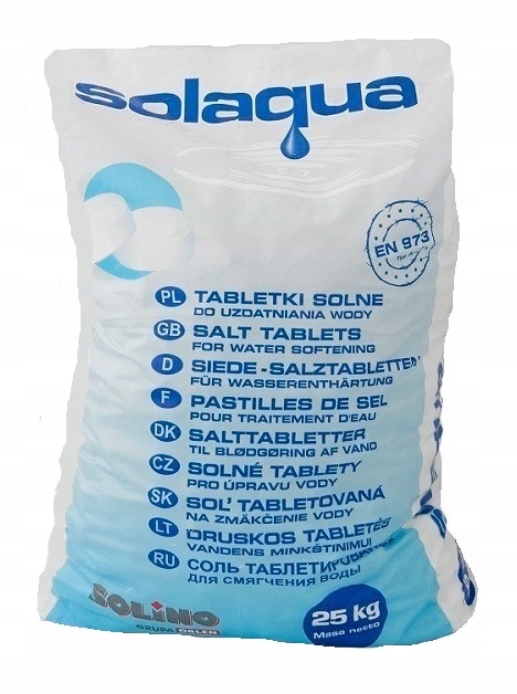 

Tabletki Solne Sól Do Uzdatniania Wody 25kg Solino