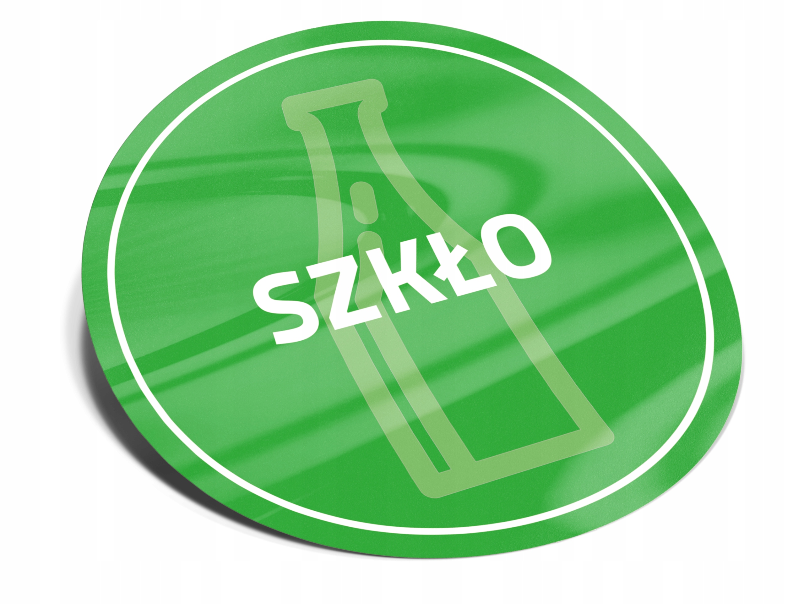 

Szkło - Naklejka na kosz segregacja śmieci 30cm