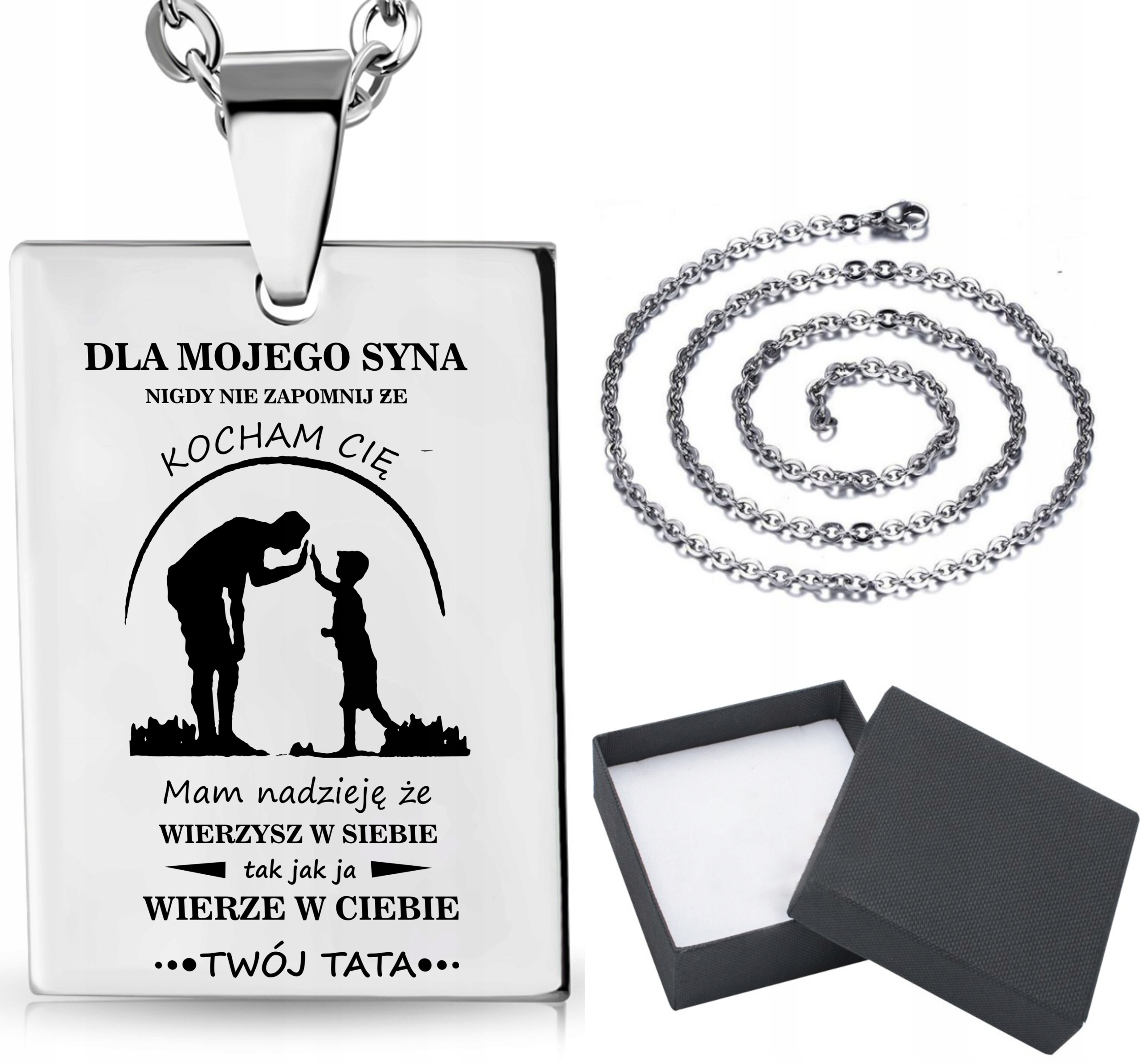 

Zawieszka z grawerem od Taty dla Syna+Prezenty