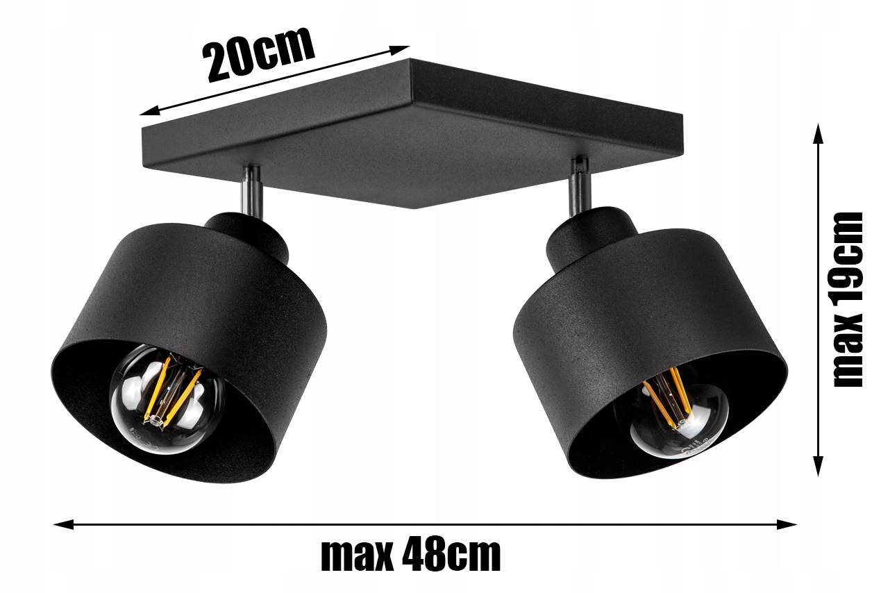 LAMPA SUFITOWA PLAFON ŻYRANDOL LOFT EDISON LED Rodzaj plafon