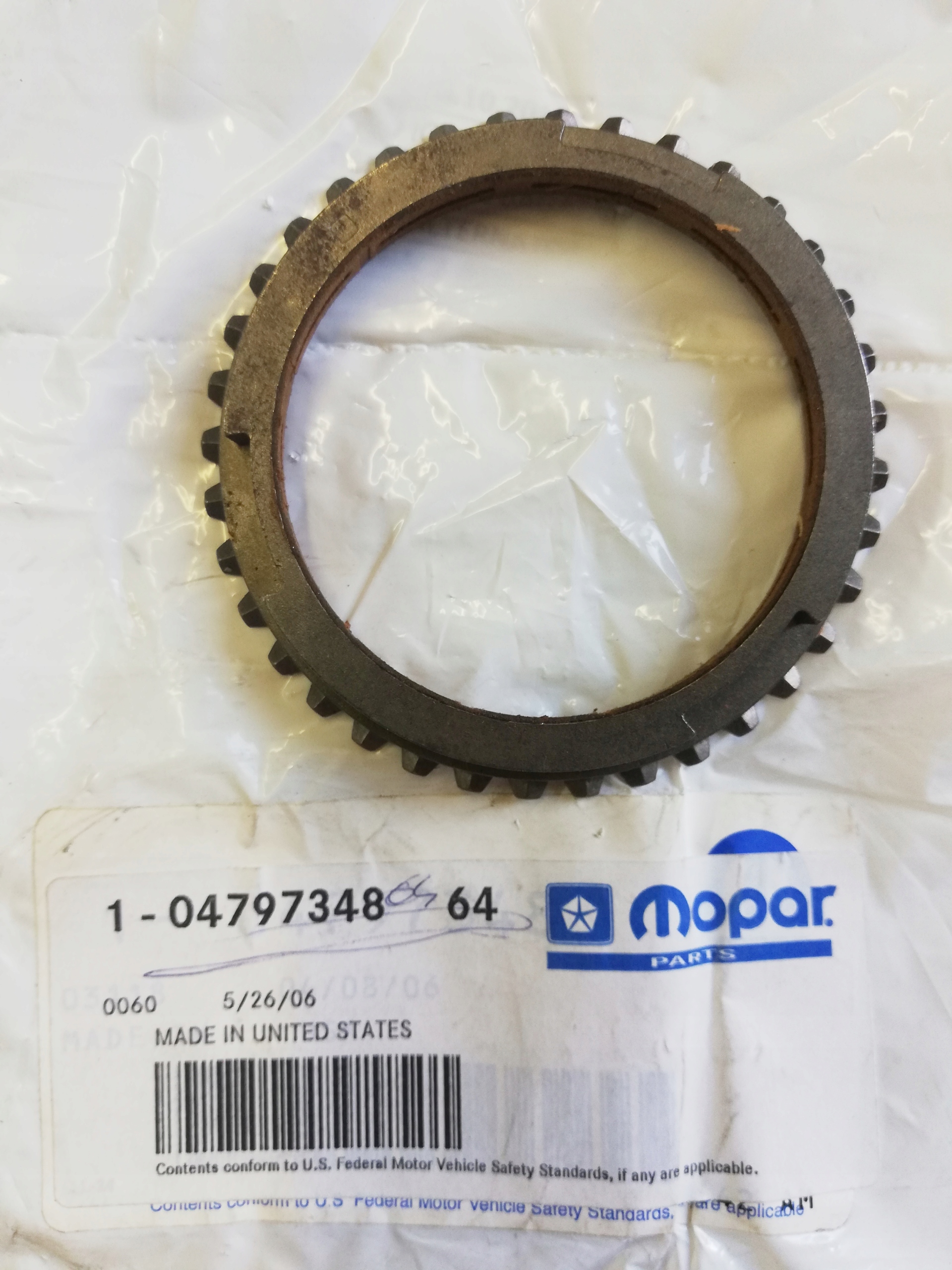 SYNCHRONIZATOr III i IV BIEGU CHRYSLER 104797348