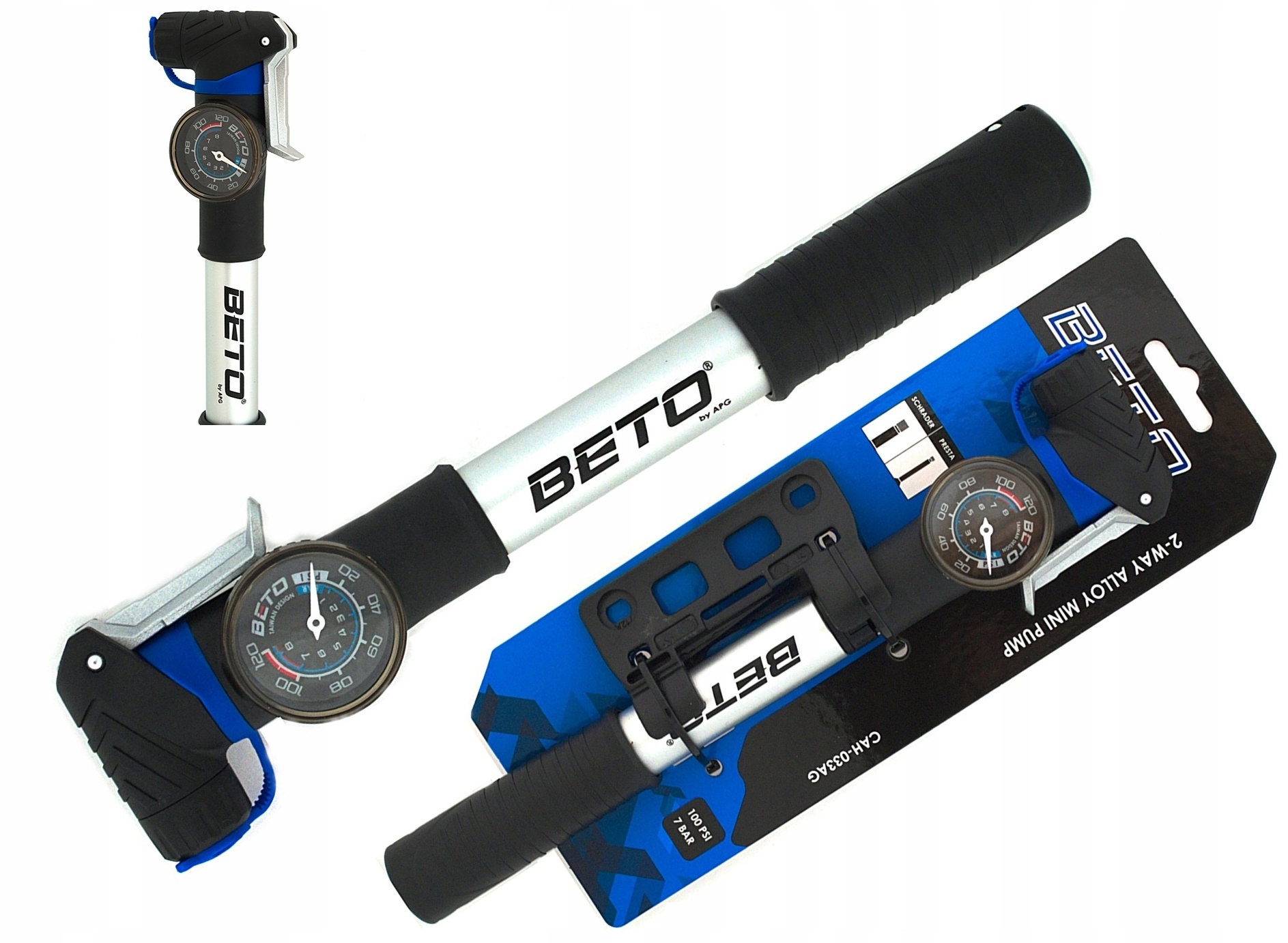 

Beto CAH033AG Pompka Av z manometrem 7 bar