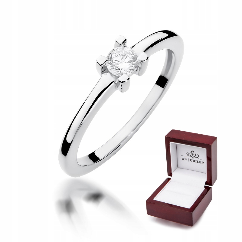 

Pierścionek Zaręczynowy Brylant 0,23ct Próba 585