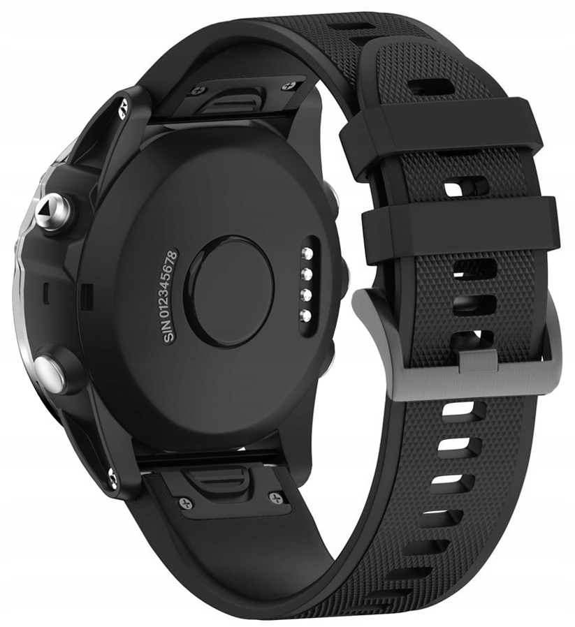 

Czarny Silikonowy Pasek Garmin Fenix 6S Pro