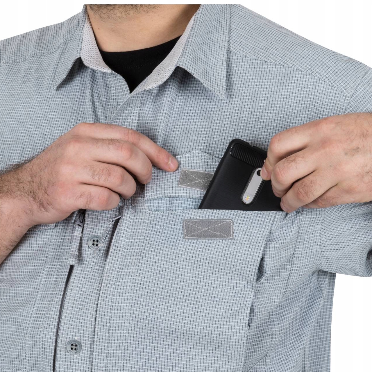 KOSZULA MĘSKA KRÓTKI REKAW DEFENDER Mk2 ULTRALIGHT SHORT Sage Green Rękaw krótki rękaw