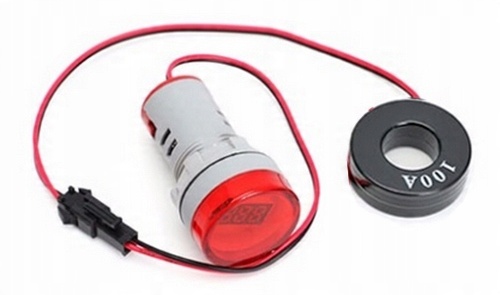 

Amperomierz 100A Led 22mm Miernik Mały Wskaźnik C