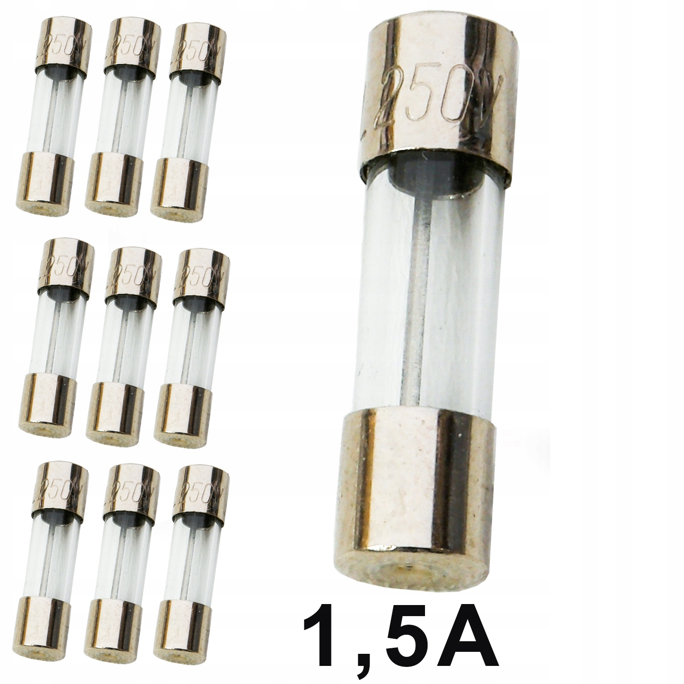 

Bezpiecznik szklany Tv Wta 1,5A 20mm 10szt led