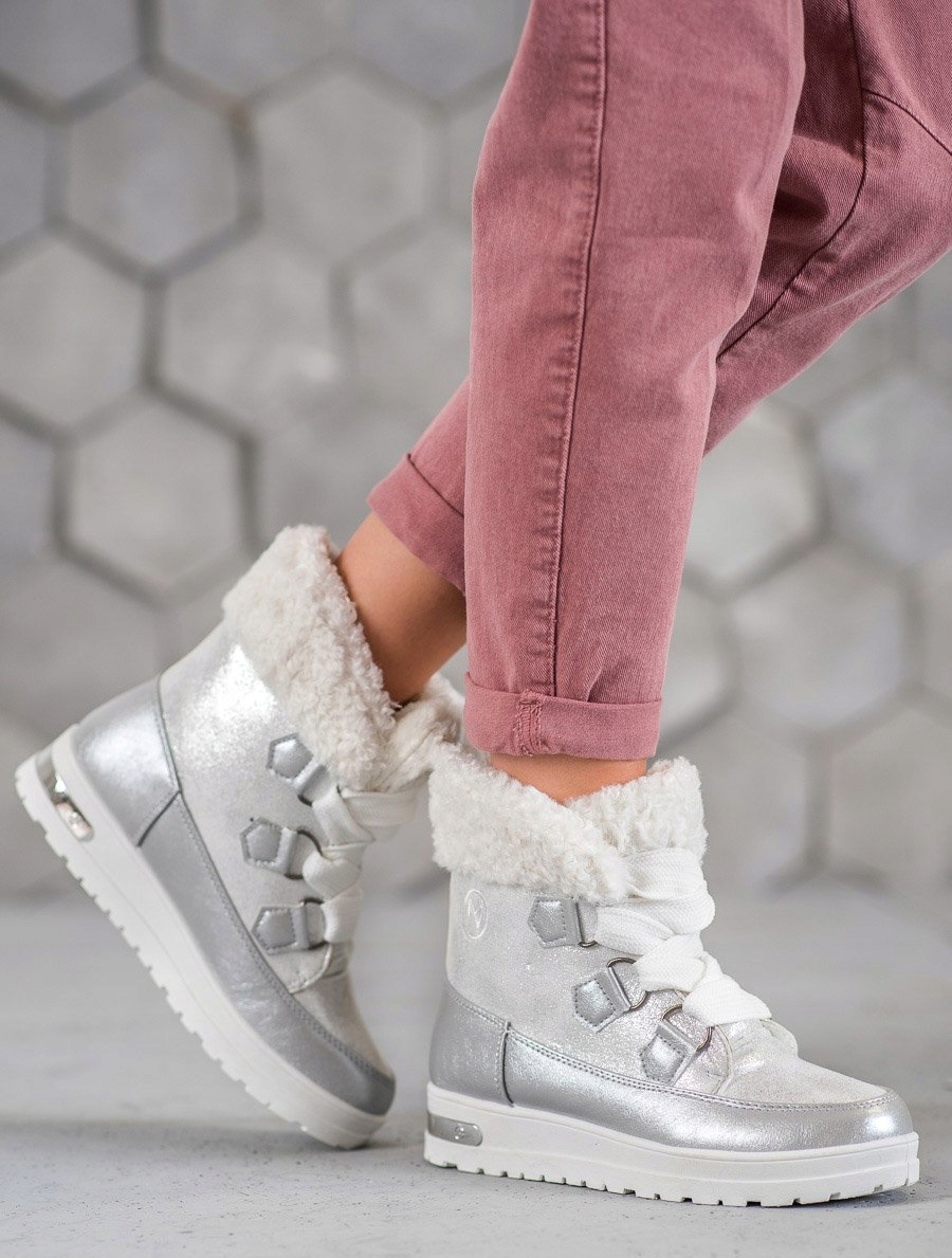 MCKEYLOR 428 SREBRNO BIAŁE CIEPŁE POŁYSKUJĄCE 37