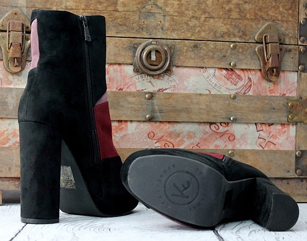 ZAMSZ DAMSKIE BOTKI NA PLATFORMIE BUTY NA SŁUPKU Rodzaj obcasa słupek