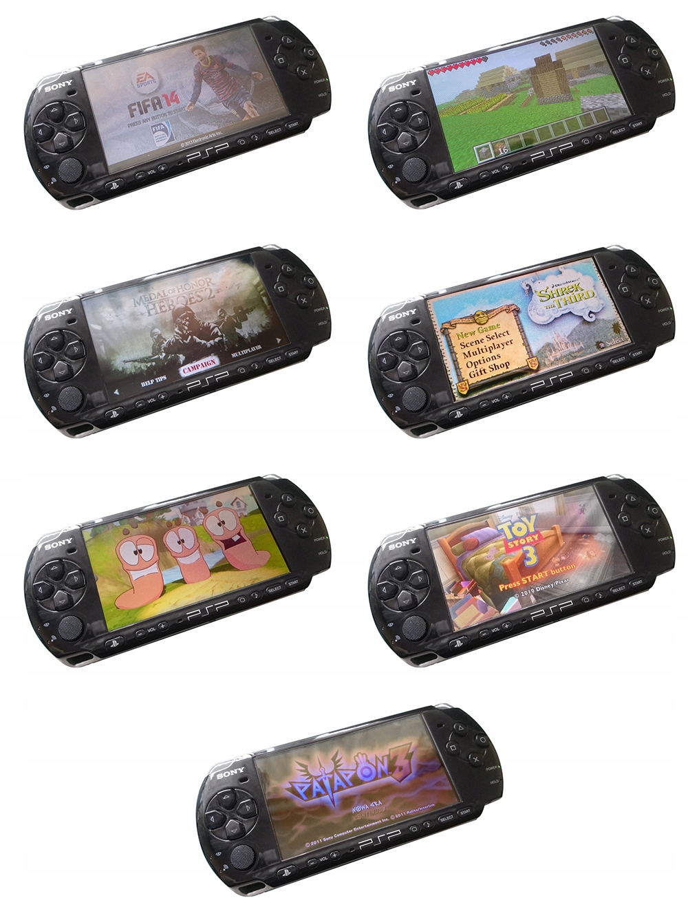 PSP SONY 3004 SLIM WiFi PL MENU Etui ZESTAW GIER EAN (GTIN) 711719182184