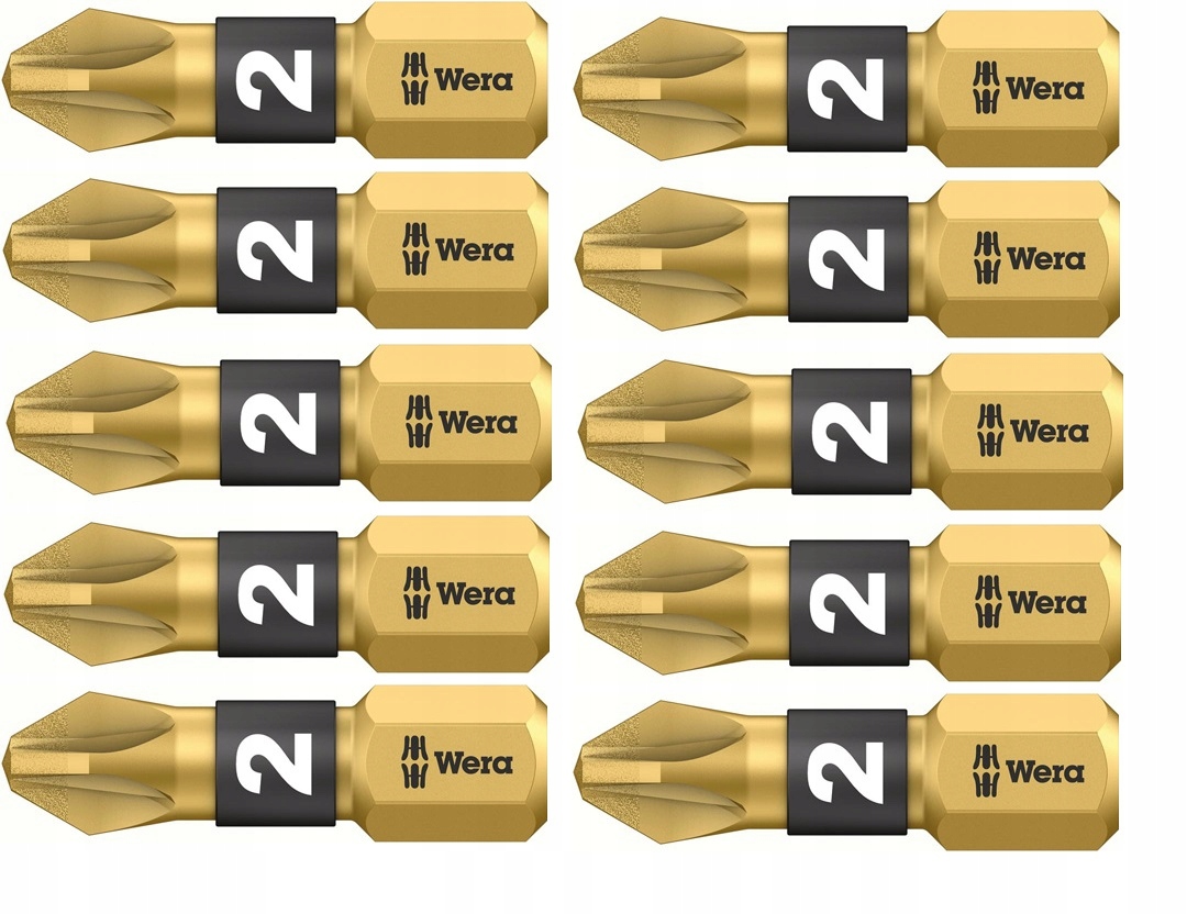 

Wera Końcówki do wkrętarki PZ2 Diamentowe 10 Szt.