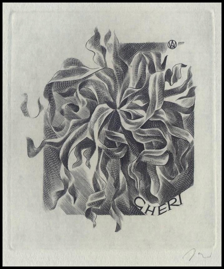 Jakubowski Wojciech 1971 Exlibris C2 Kwiaty 371