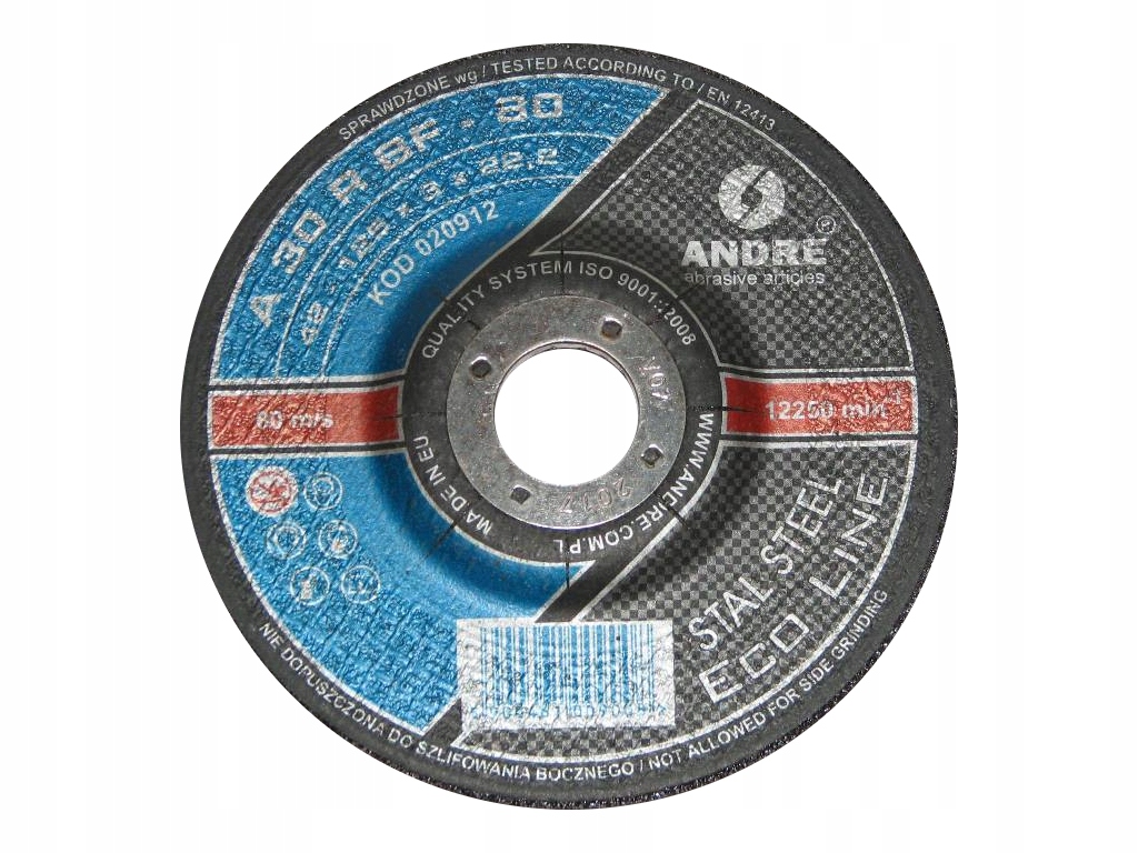 

Tarcza do cięcia metalu wypukła 42-125x3,0 Andre