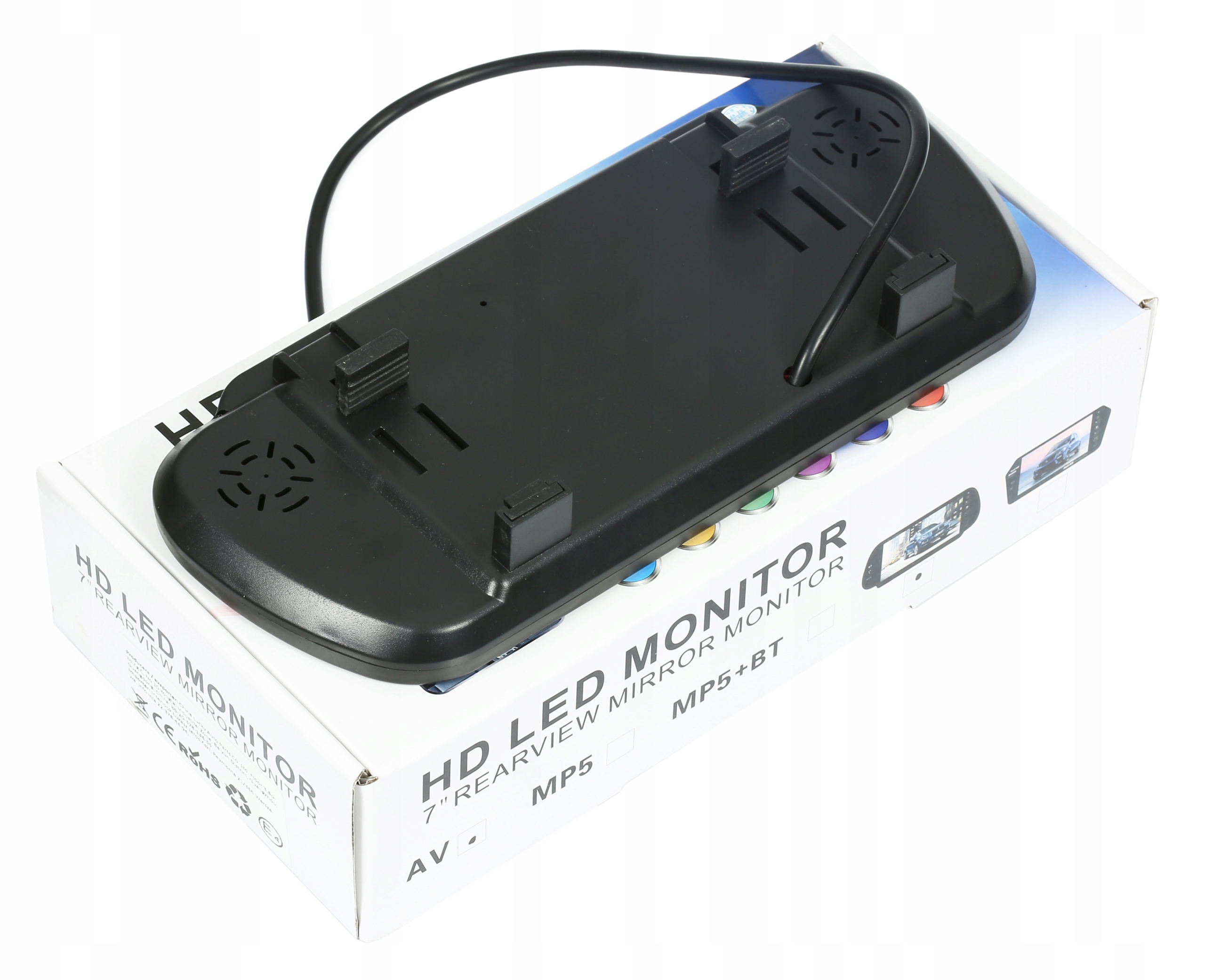 MONITOR 7 W LUSTERKU DO KAMERY COFANIA KOLOR 2AV Day view color