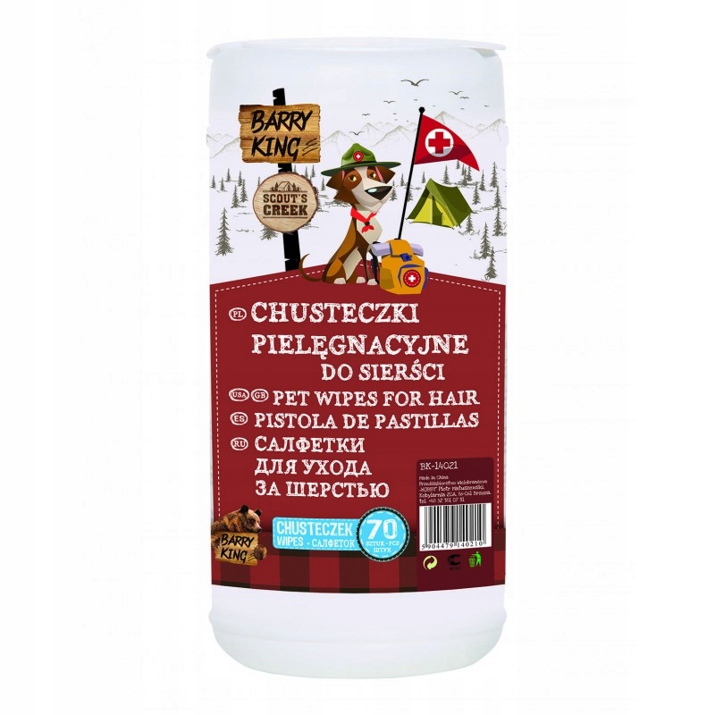

Barry King Chusteczki Do Pielęgnacji Sierści 70szt