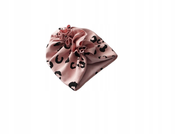 

Czapka turban cętki brudny róż Podwójny 40-42