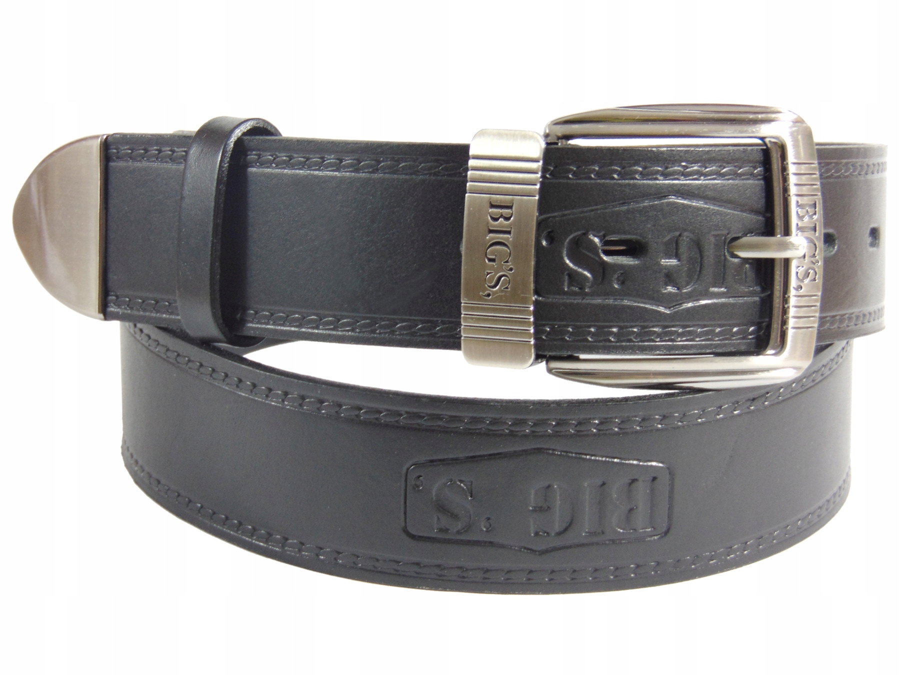 

Pasek z metalową końcówką dla szczupłego mężczyzny