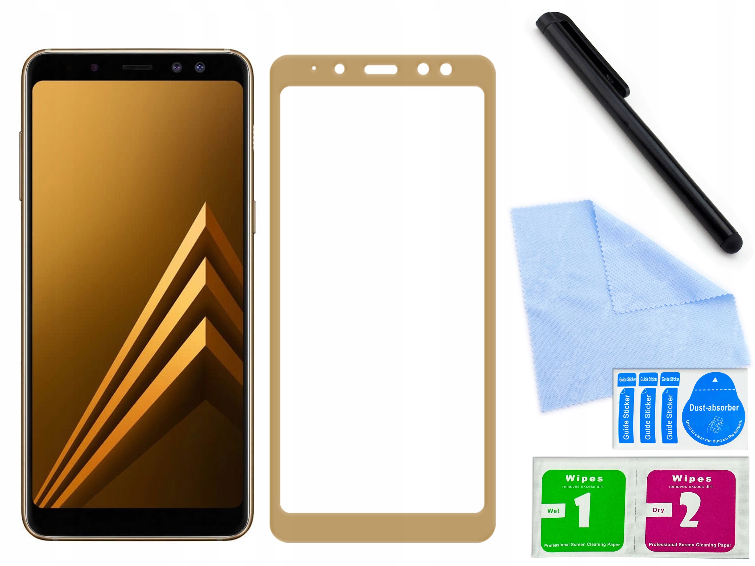 

Szkło 3D do Samsung Galaxy A8+ (Plus) 2018 Złote