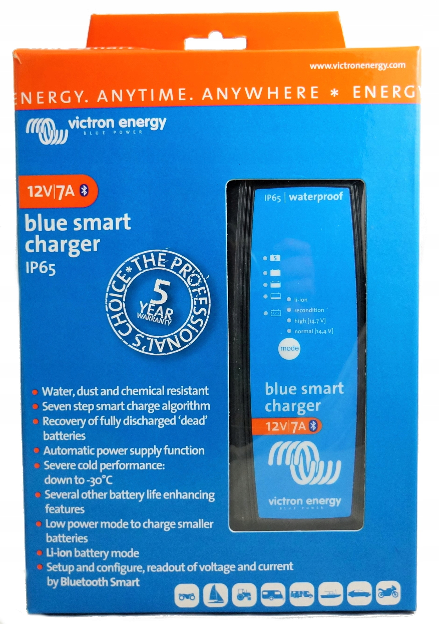 Victron Blue Smart зарядний пристрій IP65 12V 7A bluetooth