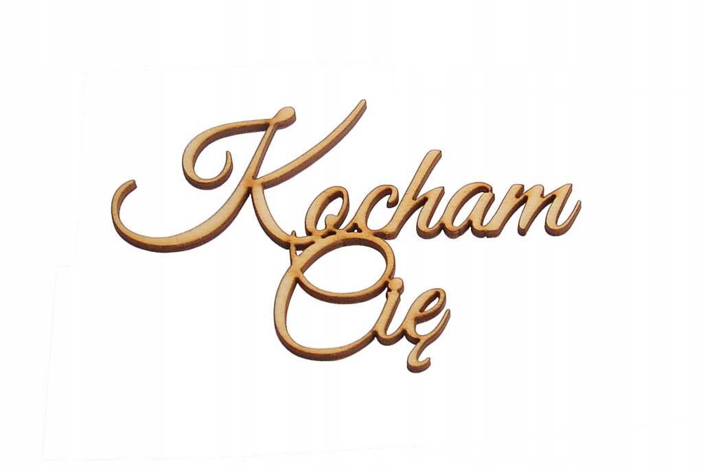 

Napis Dekor Kocham Cię Decoupage Scrapbooking Eko