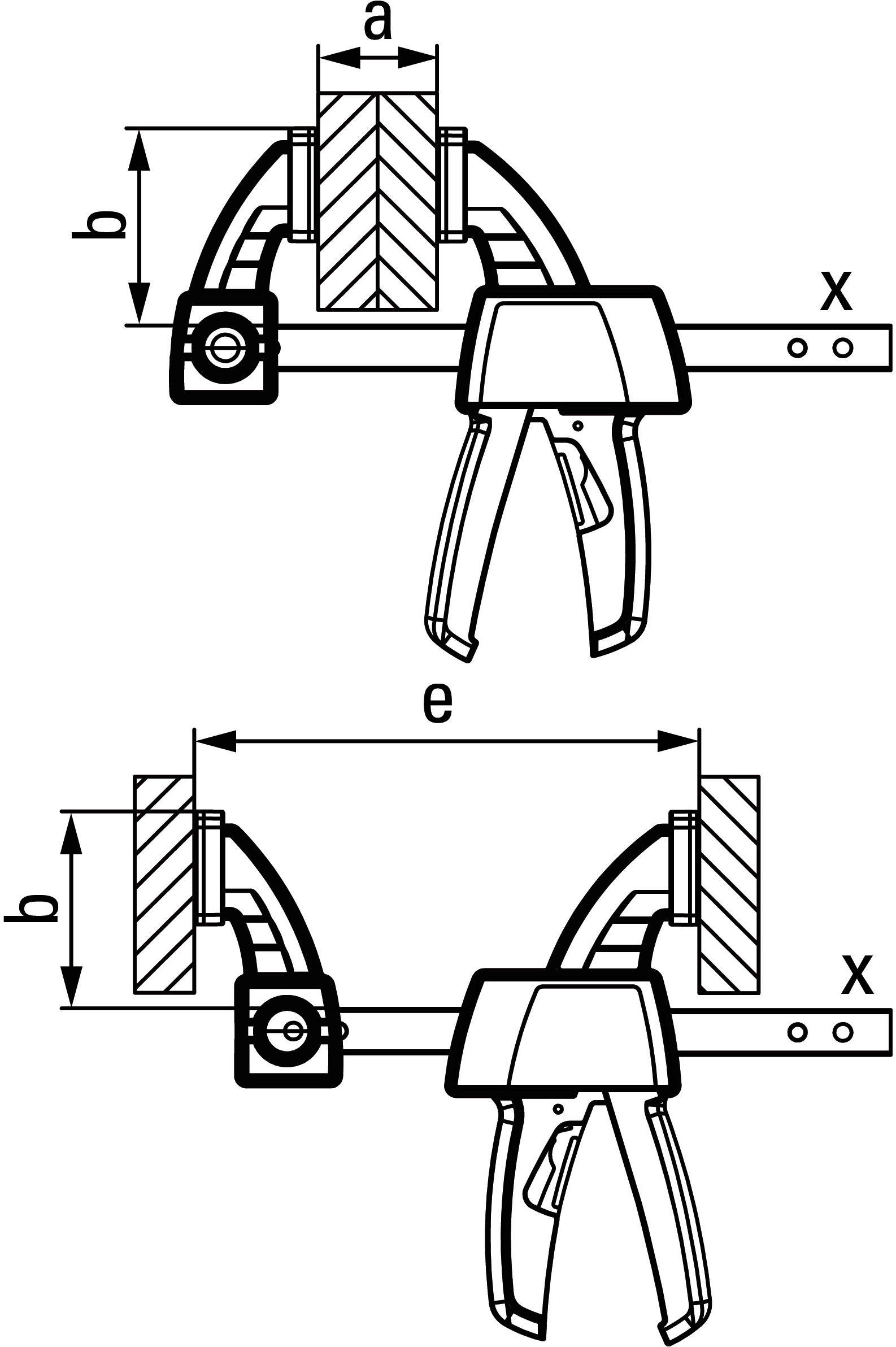 Ścisk uniwersalny szybkomocujący Bessey EZS 900/80 Wysokość szczęk 80 mm