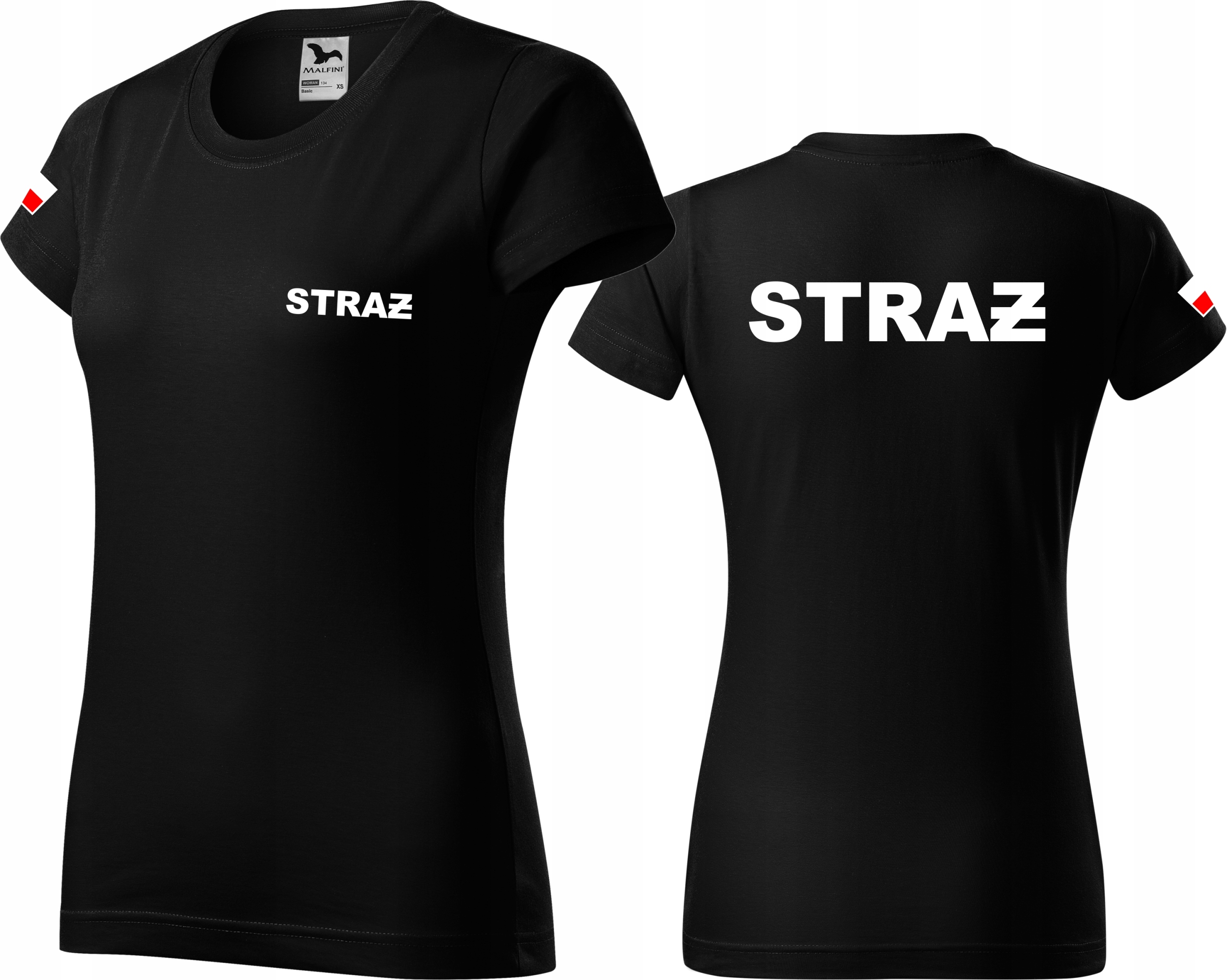 

Koszulka damska nadruk Straż + Flaga Polski r. XL