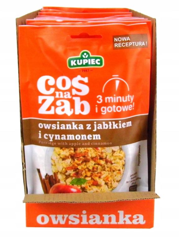 Owsianka COŚ NA ZĄB jabłko cynamon 50g Kupiec x 14 Kod producenta Owsianka jabłko i cynamon 50 g