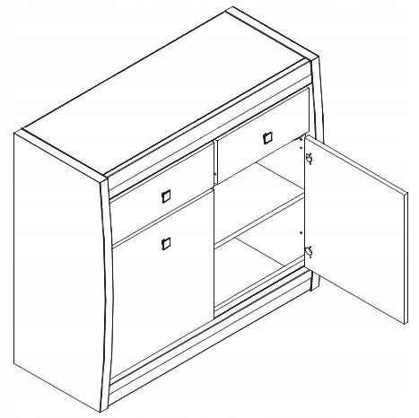 Komoda FORREST FR4, orzech/milano, GRATISY, szybko Kolekcja Forrest