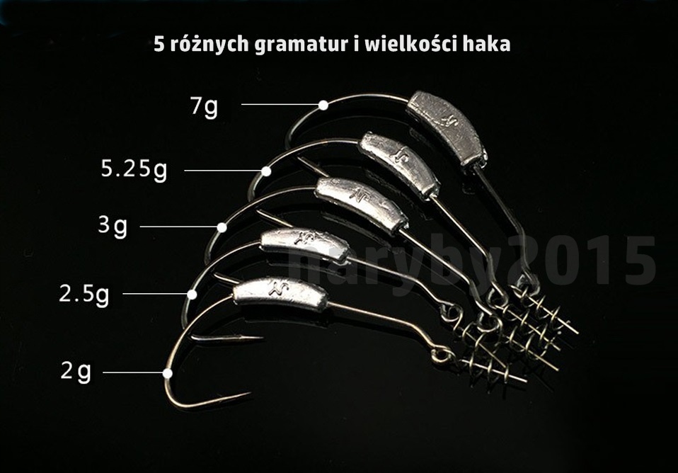 Hak offsetowy system z obciążeniem Carolina Rig 3g