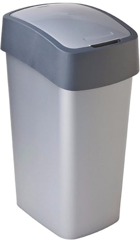 

Kosz na śmieci Flip Bin 50 L, Curver srebrno/szary