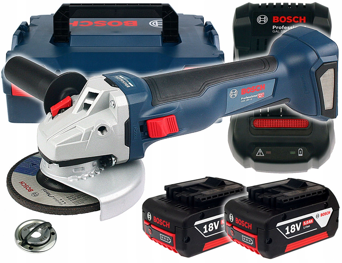 

Szlifierka Gws 18V-10 Bosch 2x5,0Ah L-boxx