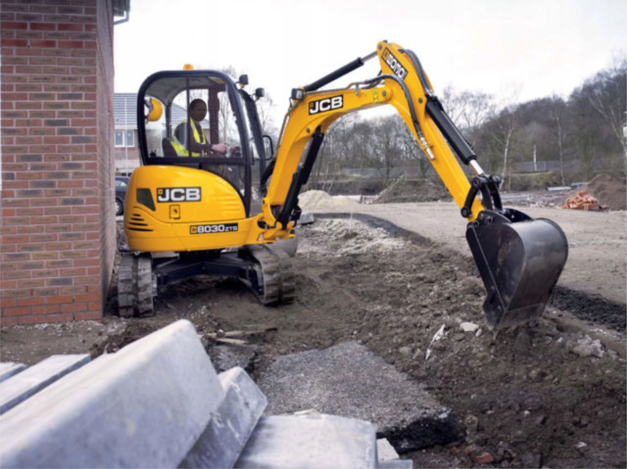 NAKLEJKI JCB 8030 ZTS + PIKTOGRAMY LAMINOWANE Numer katalogowy części 0