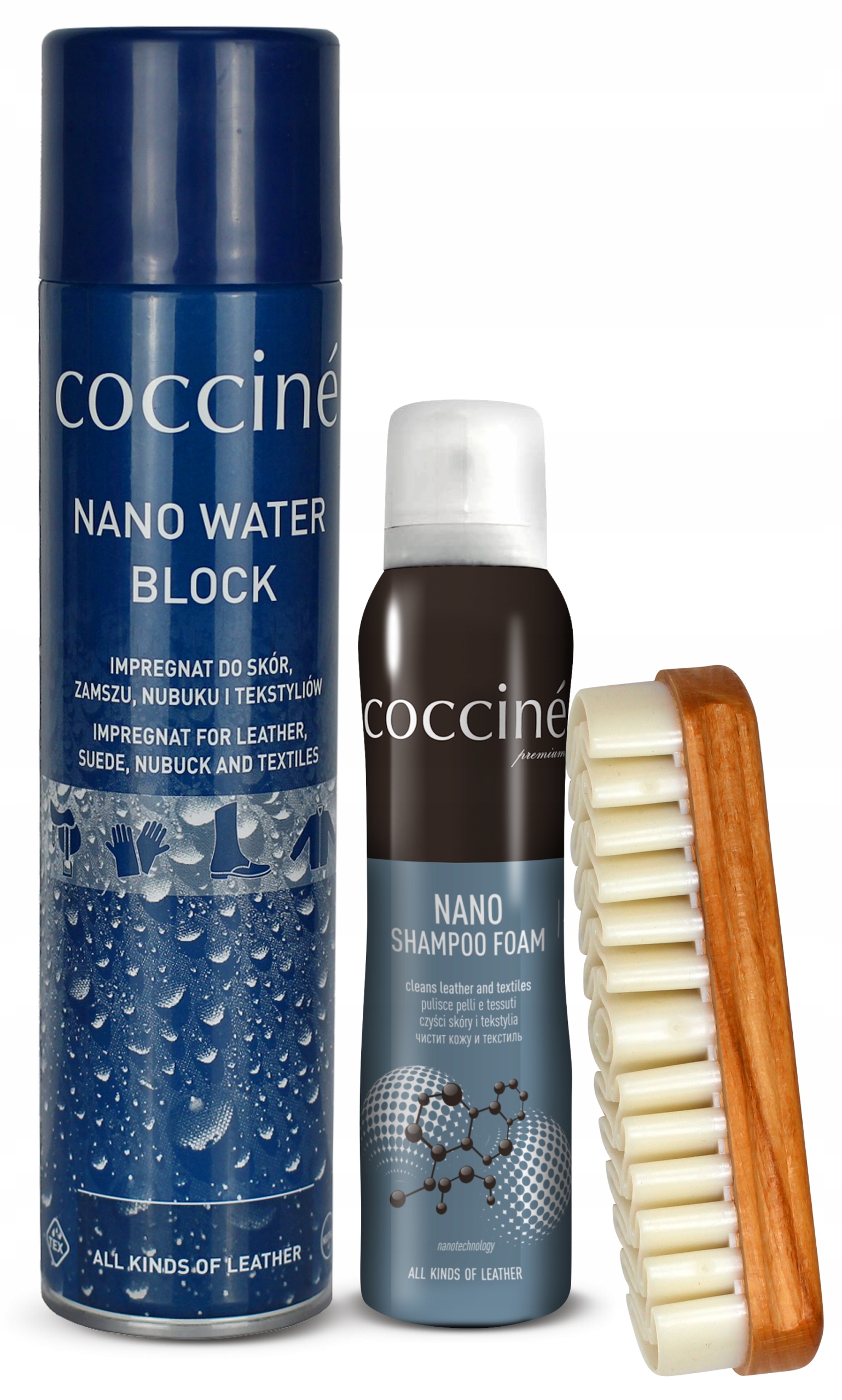 

Zestaw do zamszu nubuku Impregnat Szampon Szczotka