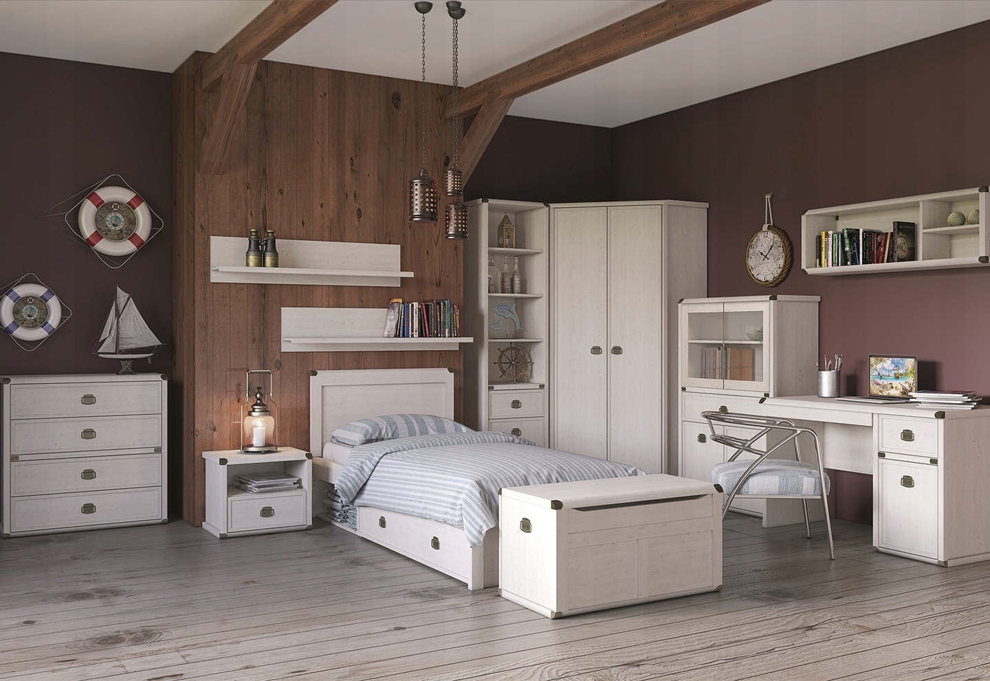 Kufer skrzynia biała MAGELLAN Mebelbos Marka Mebelbos