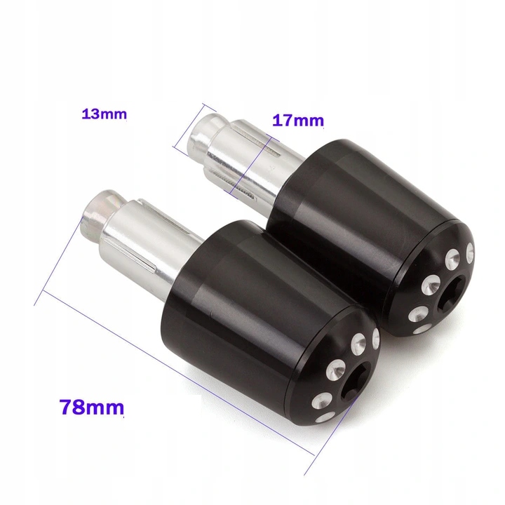 KOŃCÓWKI KIEROWNICY ALU CIĘŻARKI ZAŚLEPKI 2szt Producent 7Mot