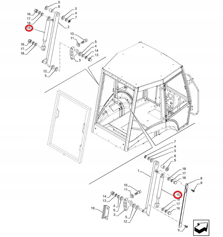 Привод заднего стекла NH B110 LB90 675E 85801827