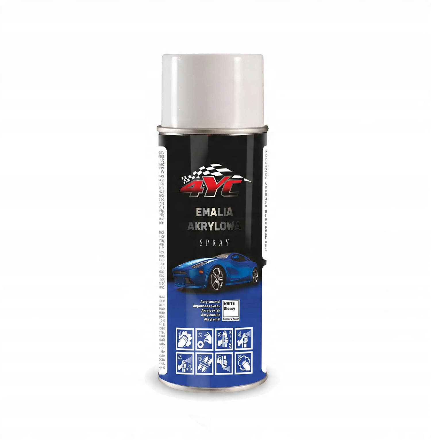 

4YC Lakier Akrylowy Emalia Biały połysk 9010 spray