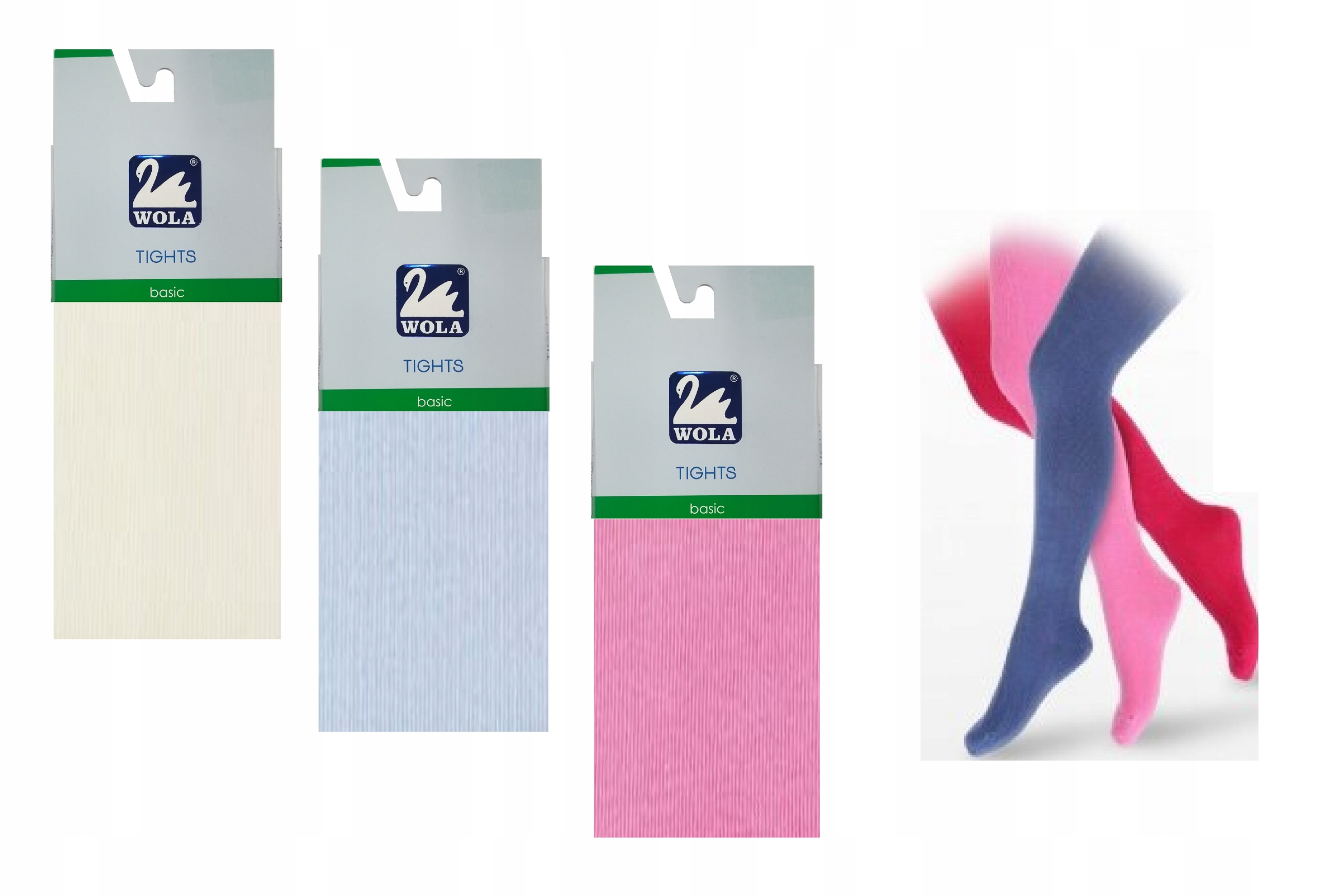 3PAK Wola Rajstopy gładkie dziecięce 116-122 KOLOR