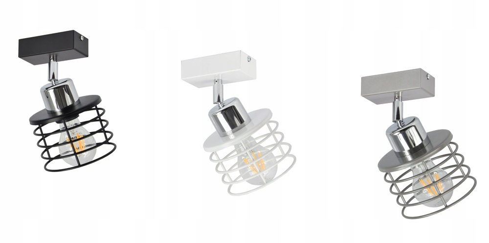 LAMPA SUFITOWA PLAFON ŻYRANDOL EDISON LOFT LED Materiał dominujący metal