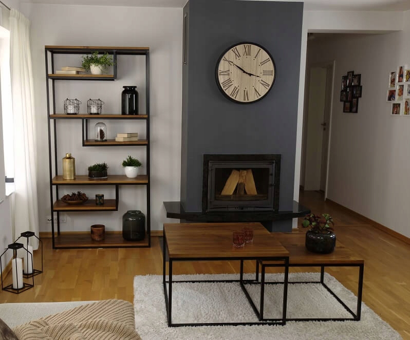 REGAŁ DREWNIANY LOFTOWY METAL INDUSTRIAL Marka Kerbe