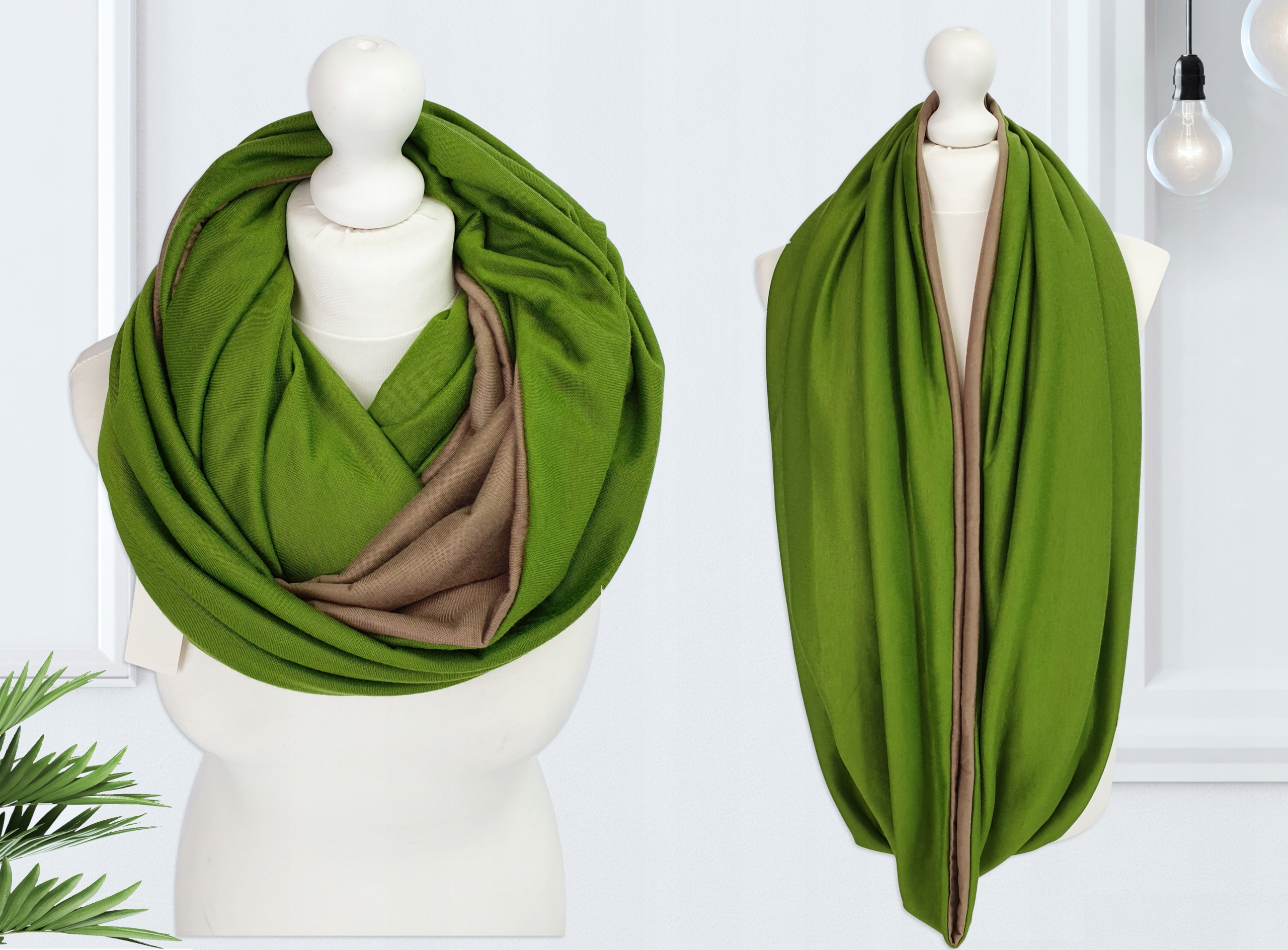 DUŻY PODWÓJNY KOMIN SZAL TUBA BAWEŁNIANY HANDMADE Materiał dominujący bawełna