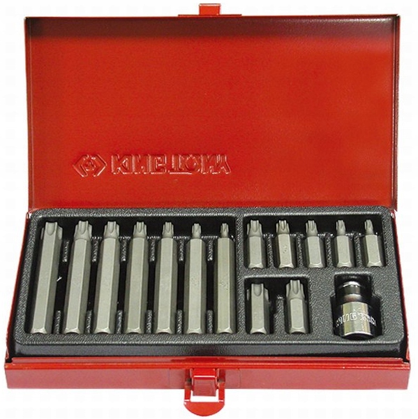 Zestaw Bitów Bit 15szt Torx T20-T55 Krótkie Długie Kaseta King Tony 1015PQ