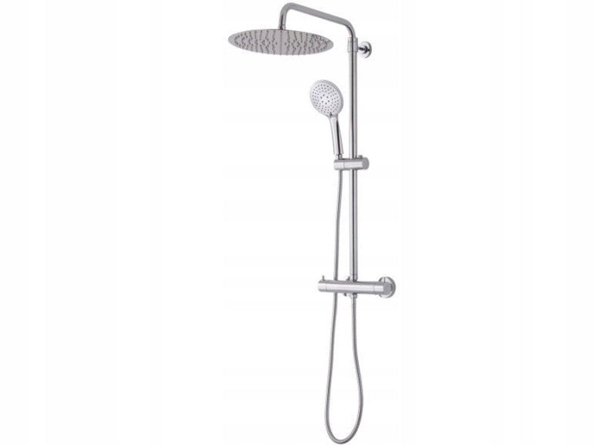 Kolumna prysznicowa Weddell śr. 30 cm 3-funkcyjna z baterią termostatyczną